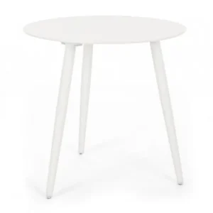 Masuta de cafea rotunda din metal, alb, Ø 50x48 cm, Ridley Bizzotto Premium