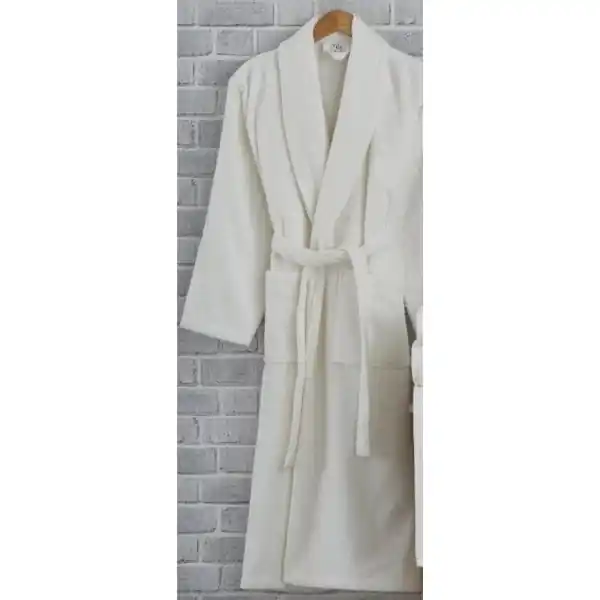 Ieftin Halat de baie simplu, marimea L, vie collection, bumbac 100%, alb, SPV-13