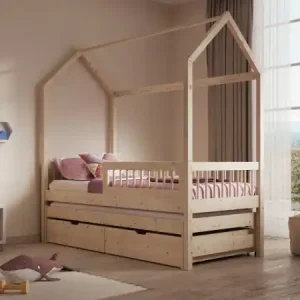 Reducere extra Pat dublu pentru copii, cu saltele, Artes II House, ADRK Furniture 180 cm