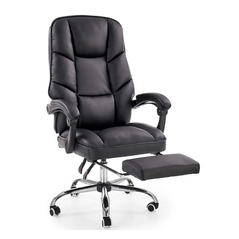 Ofertă exclusivă Scaun de birou ALVIN, negru, piele ecologica, 66x70x118/125 cm