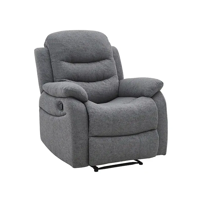 Fotoliu cu recliner NERON, gri/negru, stofa/metal, 72x80/160x101 cm Cumpără online