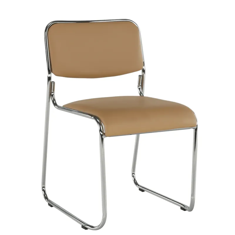 Scaun conferinta BULUT, maro/crom, piele ecologica/metal, 50x56x76 cm Vezi acum