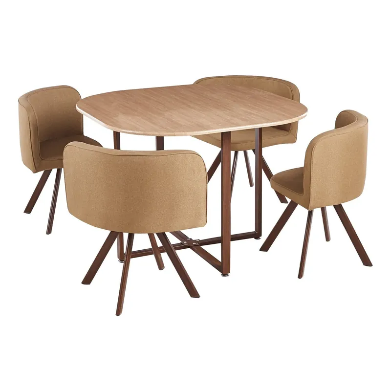 Set masa cu 4 scaune BEVIS NEW, stejar/maro Nu rata