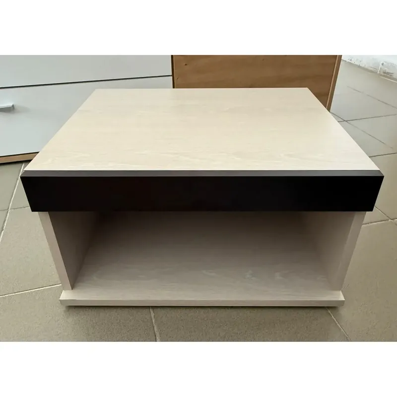 Ofertă exclusivă PRODUS RESIGILAT - Noptiera DEN03PW, crem/wenge, PAL, 50x42x26 cm