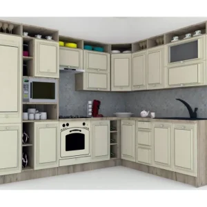 Bucatarie de Colt LEEA ART PORTAL FRONT MDF REGULARNY 220-280 ST. K002 / decor 191 Popular
