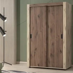 Dulap cu usi glisante , stejar scandinav deschis + stejar scandinav inchis Preferatul clienților