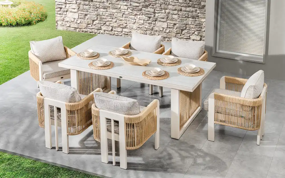 Cumpără acum Set masa + 6 scaune , crem