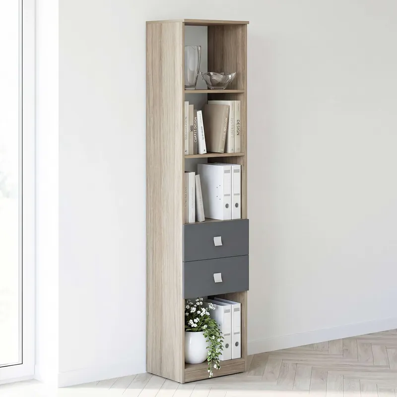 Biblioraft LINEA 45, 2 sertare Premium