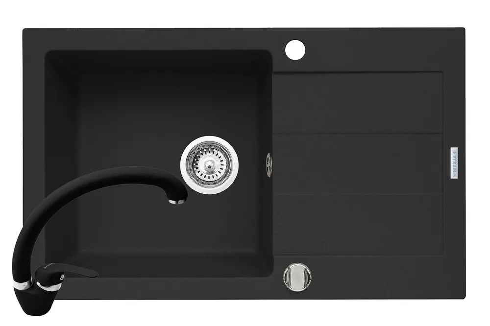 Ofertă limitată Set chiuveta granit SPARTA PLUS & baterie OSSIA - Carbon