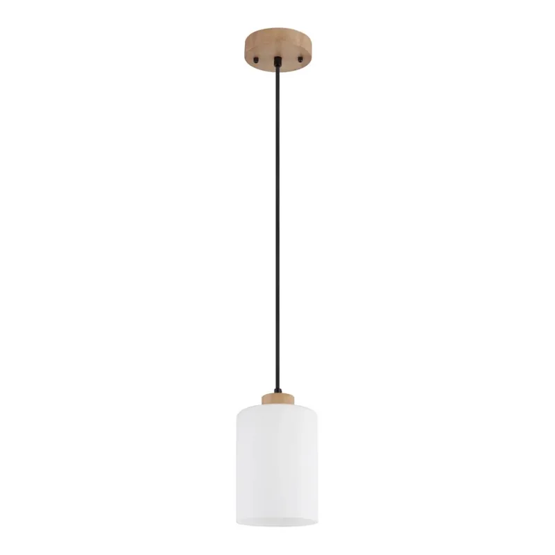 Plată securizată Globo - Pendul pe cablu 1xE27/60W/230V stejar/alb