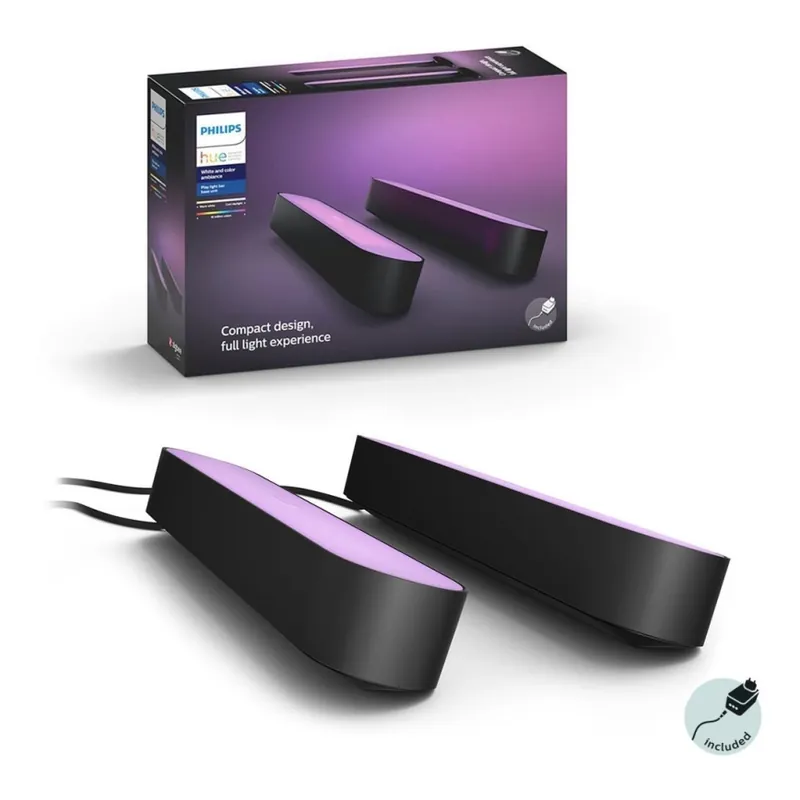 Philips - SET 2x LED RGB Lampă de masă dimmabilă Hue PLAY WHITE AND COLOR AMBIANCE LED/6W/230V Retur ușor