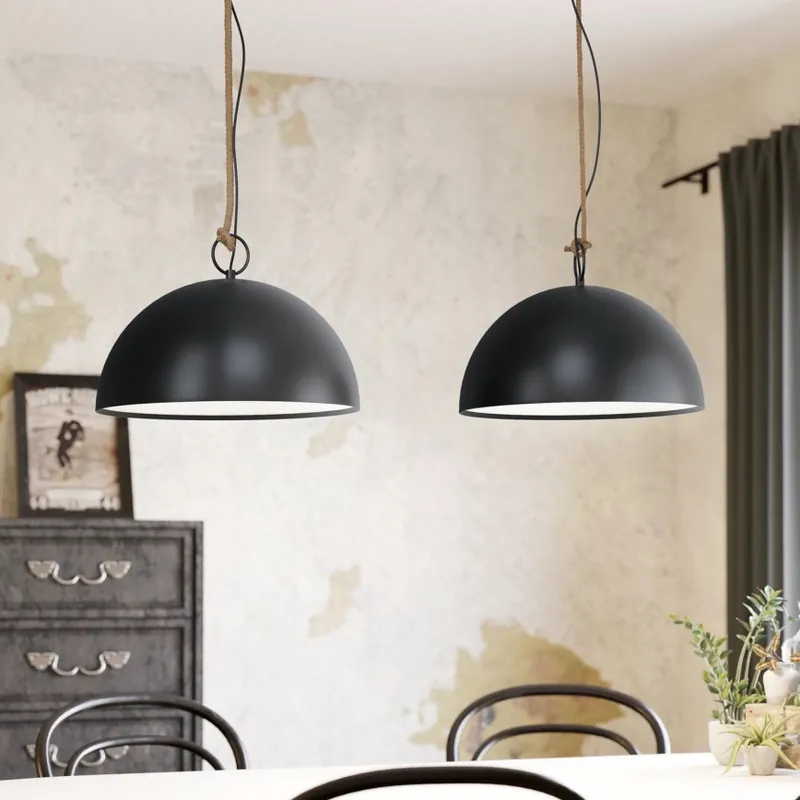 Eglo HODSOLL 43397 - Lampă suspendată pe cablu, 2xE27/40W/230V Retur ușor