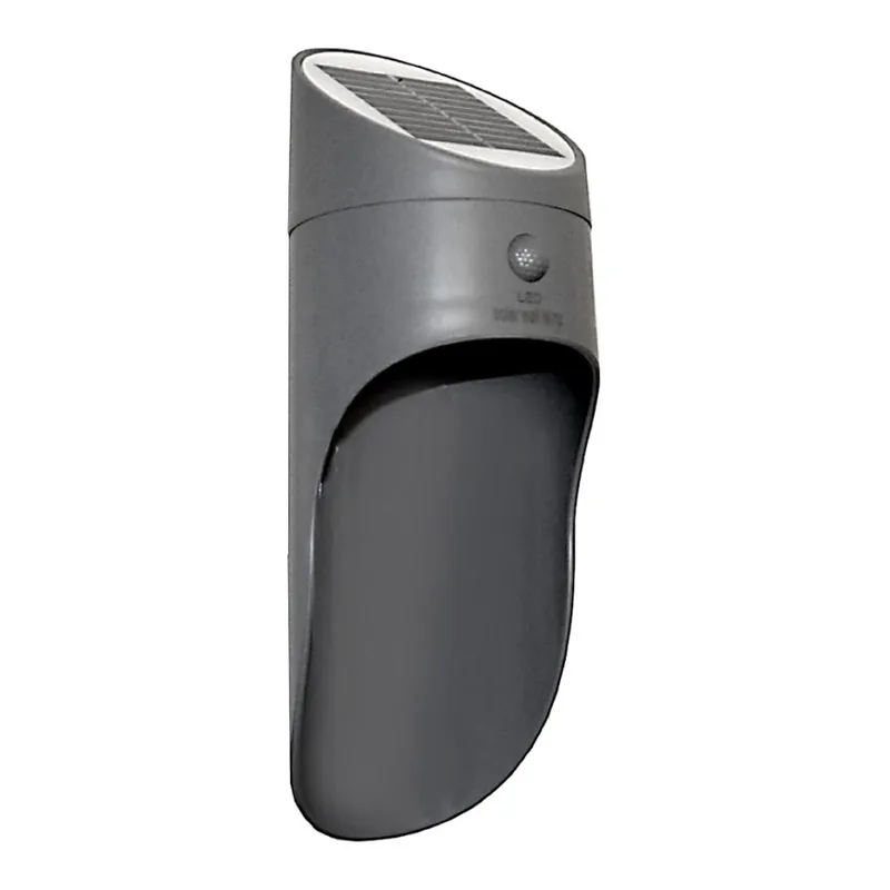 Aplică LED solară cu senzor PALESA LED/1W/3,7V IP65 1800 mAh gri Chilipir