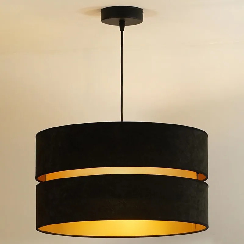 Lustră pe cablu Duolla DUO 1xE27/15W/230V d. 40 cm negru/auriu Livrare expres