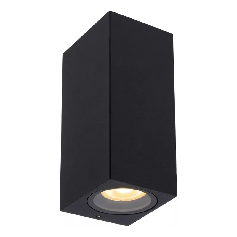 Plată securizată Aplică de exterior ZARO 2xGU10/35W/230V IP44 neagră Lucide 69800/02/30