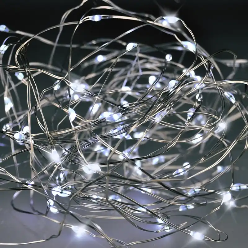 Discount Brilagi - Ghirlandă LED 100xLED/3xAA 10m alb rece