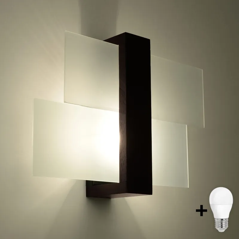 Reducere specială Aplică LED HERA 1xE27/7,5W/230V wenge Brilagi