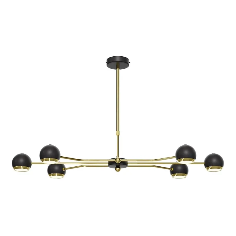Lustră pe tijă Jupiter 1979 TIANA 6xGU10/10W/230V negru/auriu Reducere specială