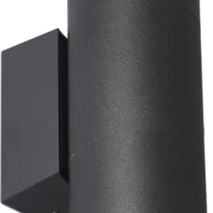 Aplică de exterior 2xGU10/35W/230V IP54 negru rotund Cel mai bun preț