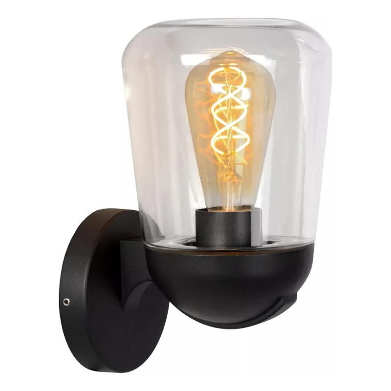 Lampă de perete de exterior Lucide 27837/01/30 TULSA 1xE27/40W/230V IP44 negru Preț mic