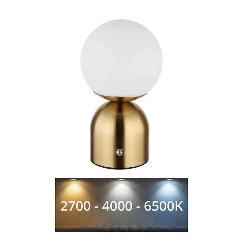 Globo - Lampă de birou LED tactilă reglabilă, LED/2,5W/3,7V 2700K/4000K/6500K 1800 mAh USB alamă Doar azi