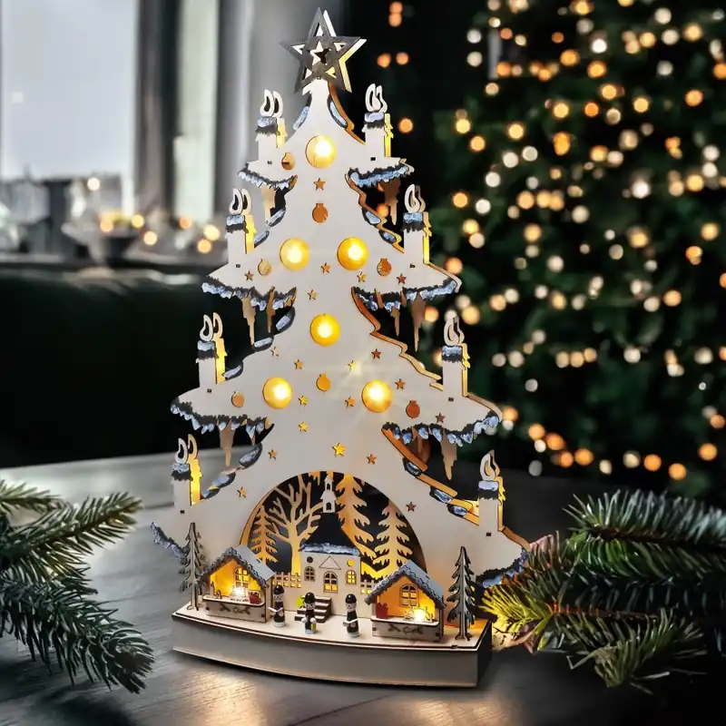 Livrare rapidă Decorațiune LED de Crăciun LED/2xAA/alb cald pom