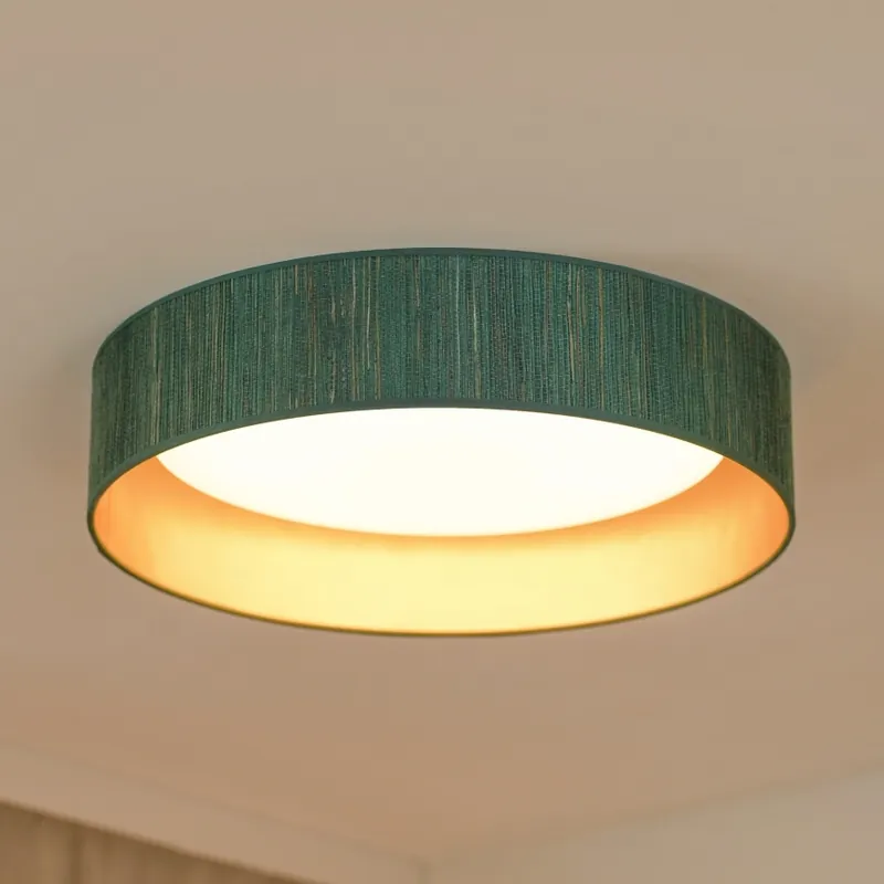 Discount Brilagi - Plafonier LED BOSTON ROLLER LED/24W/230V diametru 45 cm, culoare paie verde/auriu