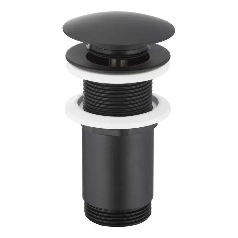 Ventil de lavoar fără preaplin KFA Armatura 660-253-81 CLICK-CLACK d. 6,6 cm alamă/negru mat Preț promoțional
