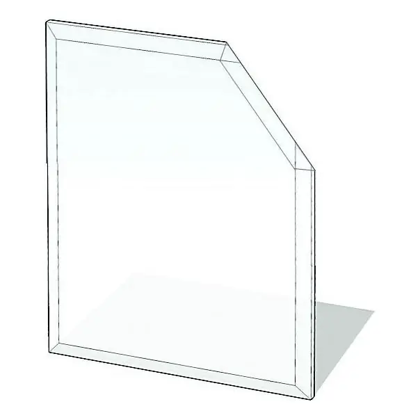 Cumpărături sigure Placă de sticlă pentru șemineu 1250x1250x8 mm pătrat bizotat