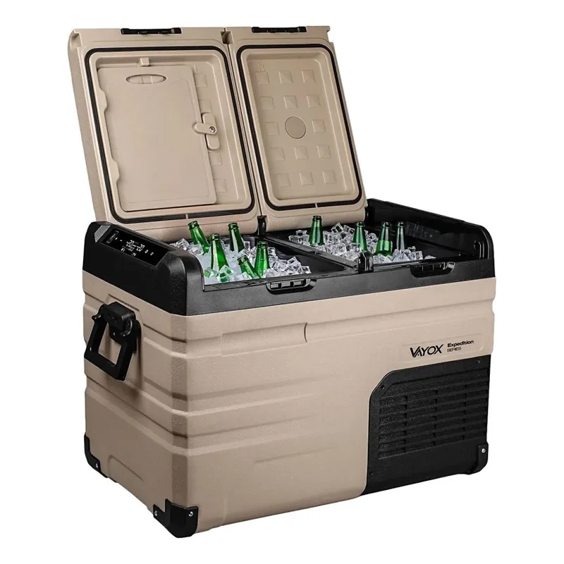 Ladă frigorifică portabilă cu afișaj LCD 39 l 230V/12V/24V maro Super ofertă
