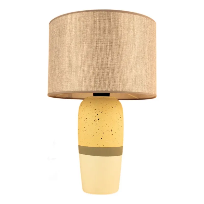 Ofertă de sezon Lampă de masă RAMZES 1xE27/40W/230V bej/galben
