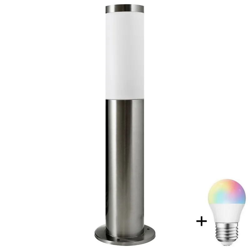 Expediere rapidă Lampă de exterior LED RGBW dimmabilă LIVIA 1xE27/6,5W/230V 2700-6500K Wi-Fi 45 cm IP44 argintie
