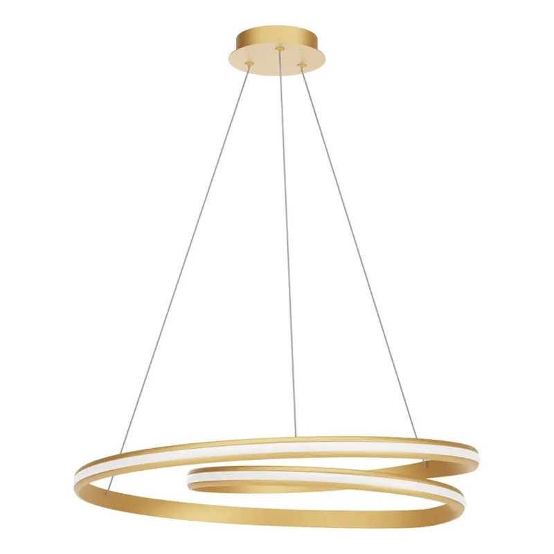 Redo 01-4364 - Lustră TORSION LED suspendată pe cablu, reglabilă, 60W/230V, 2700/3000/4000K, CRI 90, Ø 75,2 cm, aurie Disponibil imediat