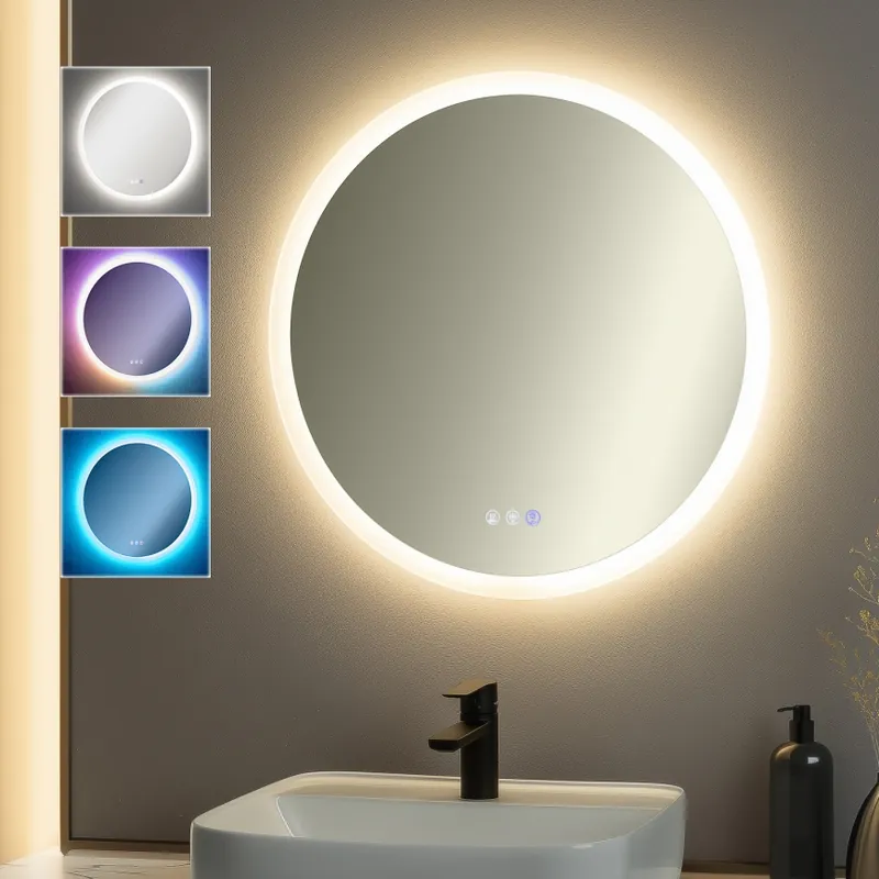 Brilagi - Oglindă de baie încălzită LED RGBW CLARA PRO LED/18,5W/230V Ø 60 cm IP44 CRI 90 compatibilă cu dimmer + CCT Ofertă specială