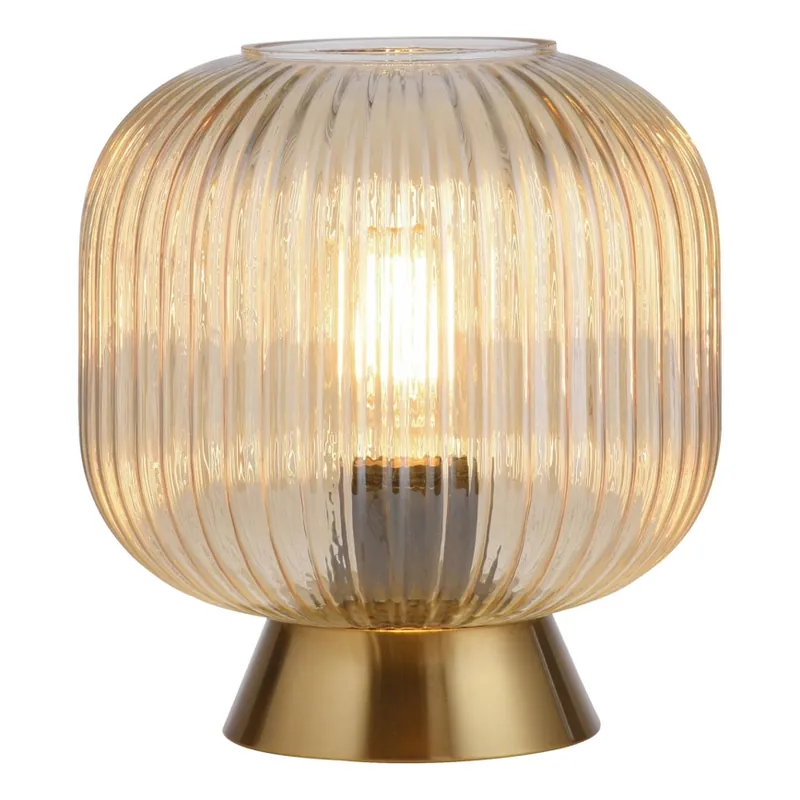 Schöner Wohnen 13573-27 - Lampă de masă NAMI 1xE27/25W/230V auriu/bej/fumuriu Cumpărături sigure
