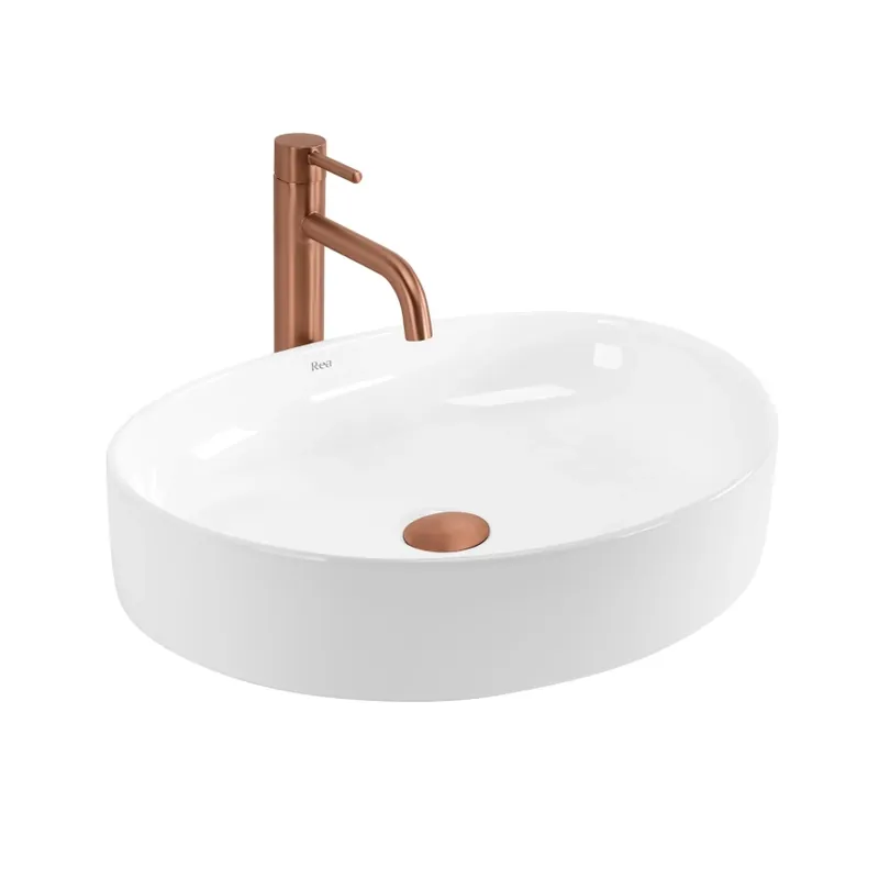 Preferatul clienților REA-U6370 - Lavoar pentru blat JOANA 38,5x50,5 cm ceramică/alb lucios