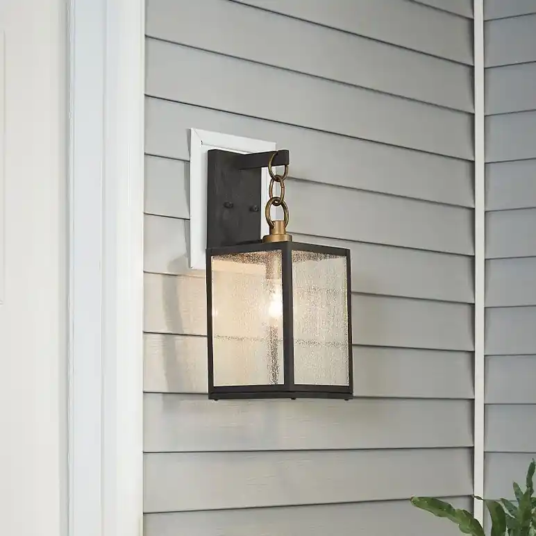 Quintiesse - Aplica de exterior LAHDEN M, 1xE27/60W/230V, IP44, negru/auriu Promoție