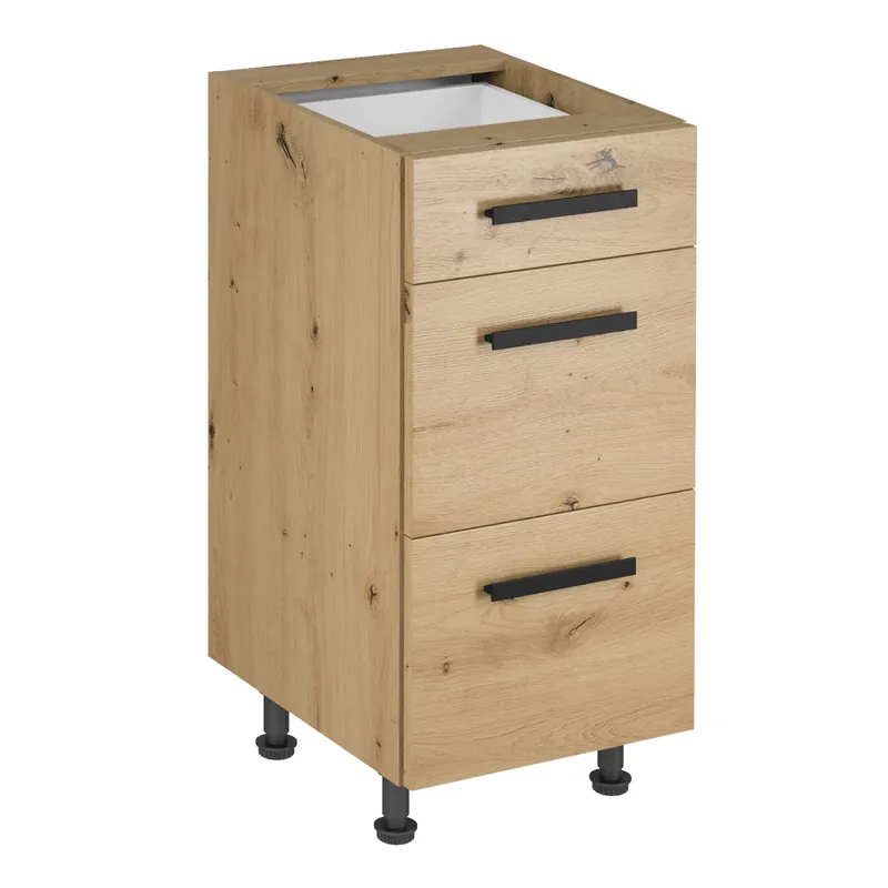 Noutate Dulap de jos, stejar artizanal, cu mâner, LANGEN D40S3