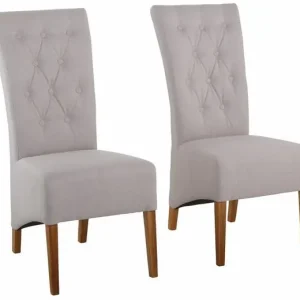 Disponibil imediat Set 2 scaune Nevada bej 48/67/104 cm stofa