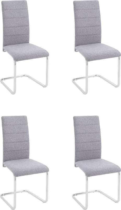 Cel mai bun preț ​Set 4 scaune Doris gri deschis 43/53/99cm