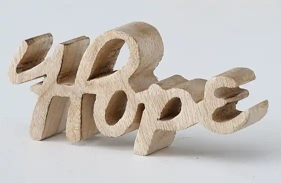 Expediere rapidă ​Deco mesaj Hope 14/2/6 cm