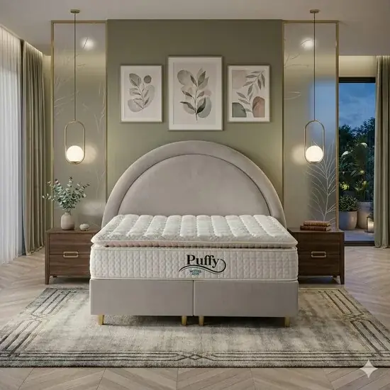 Pat tapițat + Saltea Gratis Lara, crem - 200x200 cm, cu somieră rabatabilă si ladă de depozitare Ultima șansă