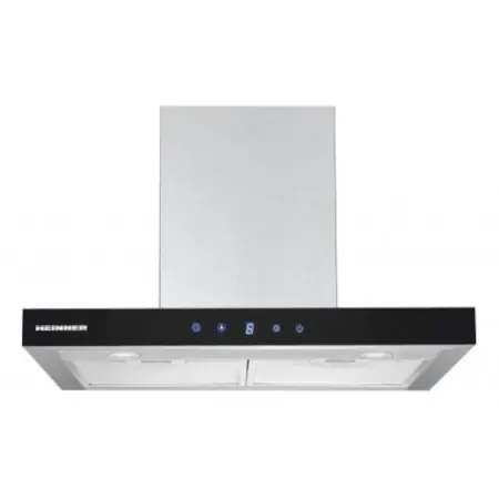 Cel mai vândut Hota decorativa Heinner DCH-650TIX, Latime 60cm, Putere absorbtie 595.8m3/h, Control touch, Timer, Iluminare LED, Inox + Sticla neagra