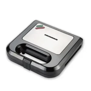 Sandwich maker Heinner SM-K750BKS, Putere 750W, Placi antiadezive fixe tip grill, Negru/Inox Plată sigură