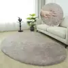 Covor cu fire înalte Halrum, foarte pufos, oval taupe 100x150 cm Preț mic